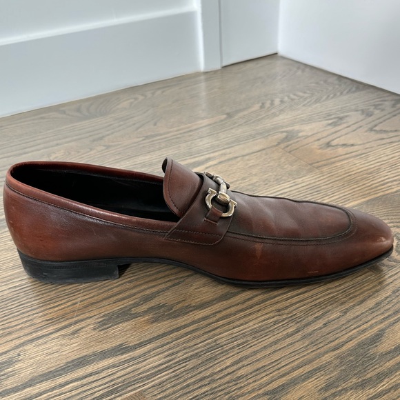 Ferragamo Slip-on Leather Loafers, Size US 12 - Picture 8 of 16